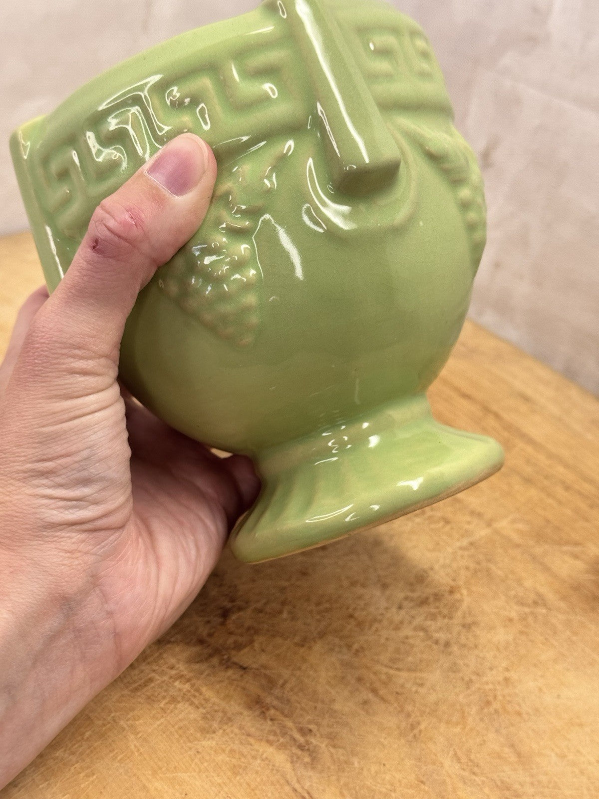 McCoy Green Planter Vtg #S-1539