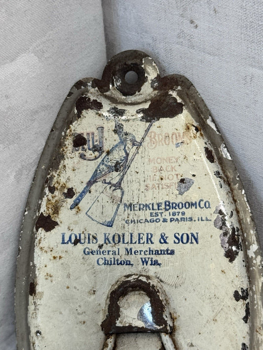 Chilton Wi Advertisement Louis Koller &Son Broom Holder Vintage #1050