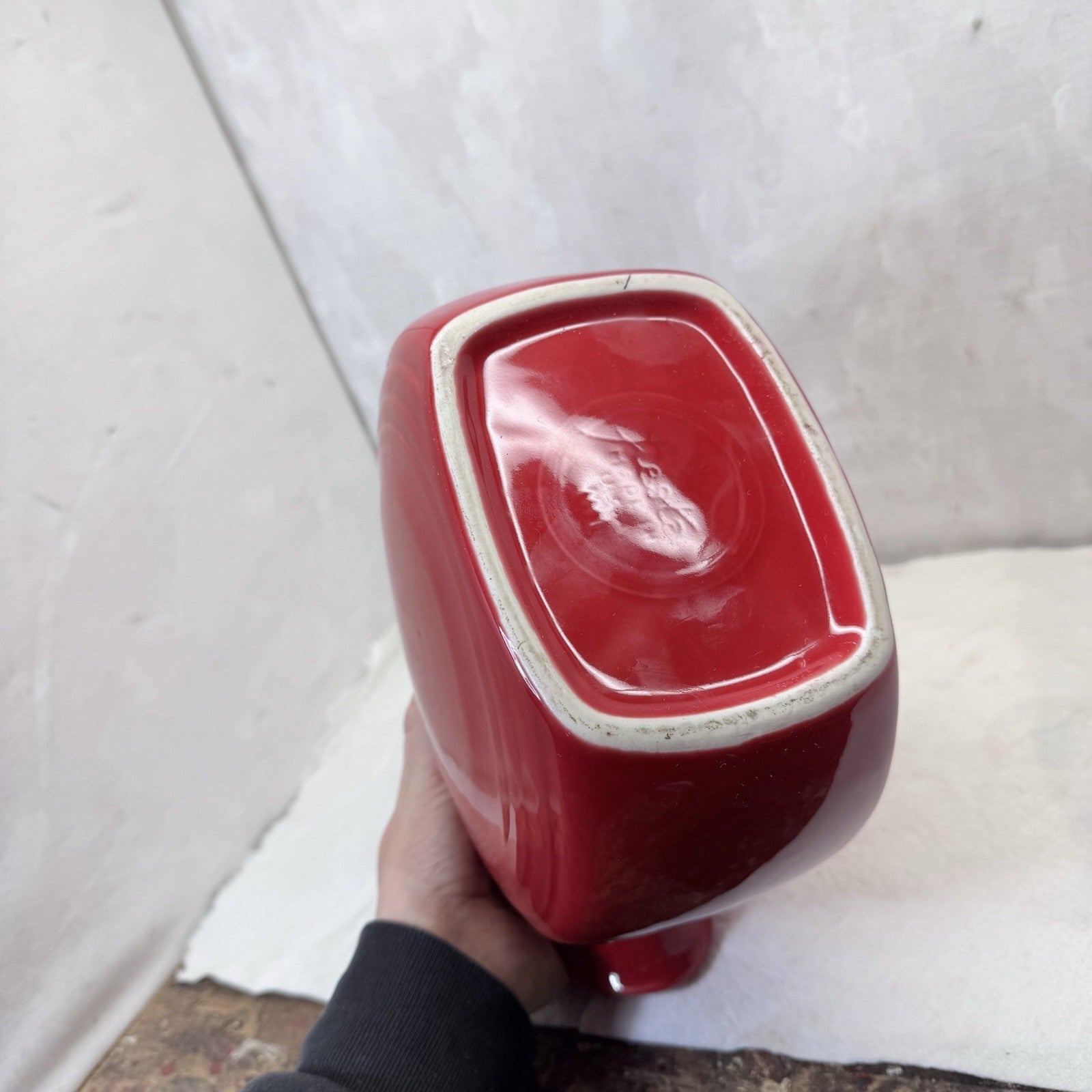 Red Fiesta Pitcher Vintage Disc