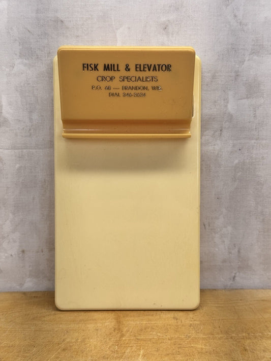 Fisk Mill Brandon Wisconsin Advertisement Vintage Clipboard Mini #1120