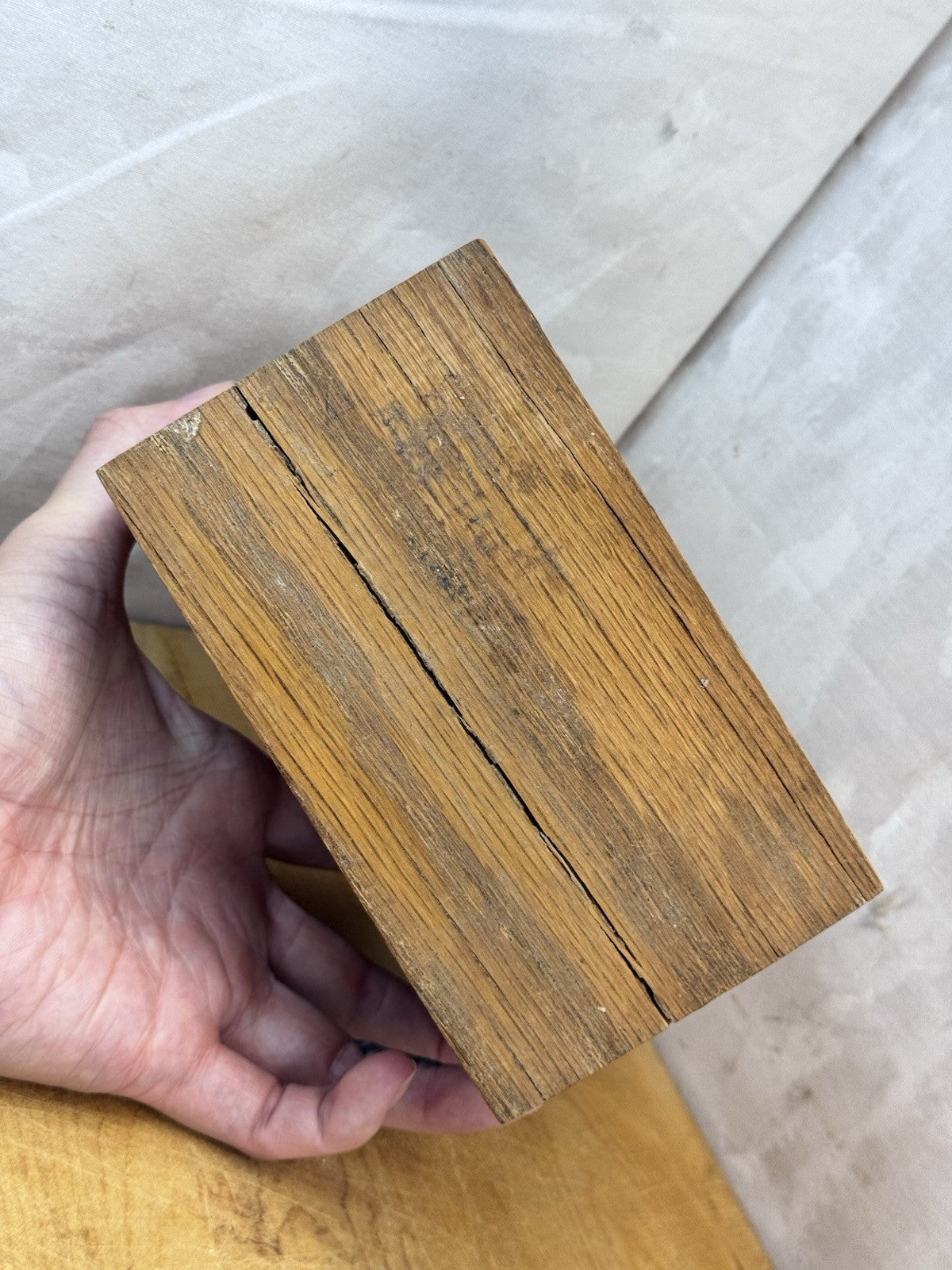 Wooden Dovetail Recipe Box Vintage #1058