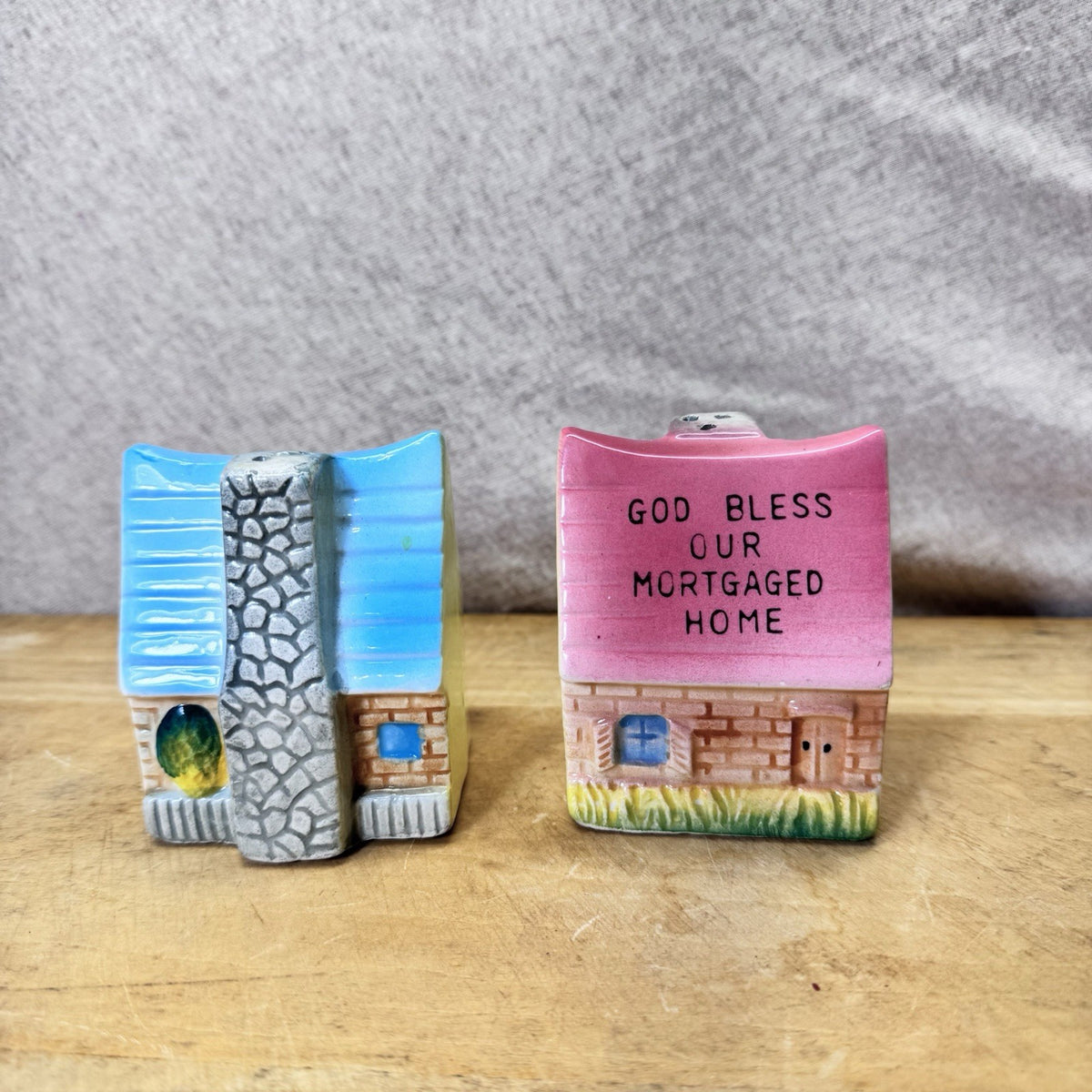 God Bless Our Mortgaged Home Salt Pepper Shakers Japan
