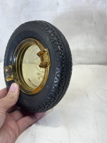 Firestone 1934 Amber Ashtray Advertising Vintage  #S-1851