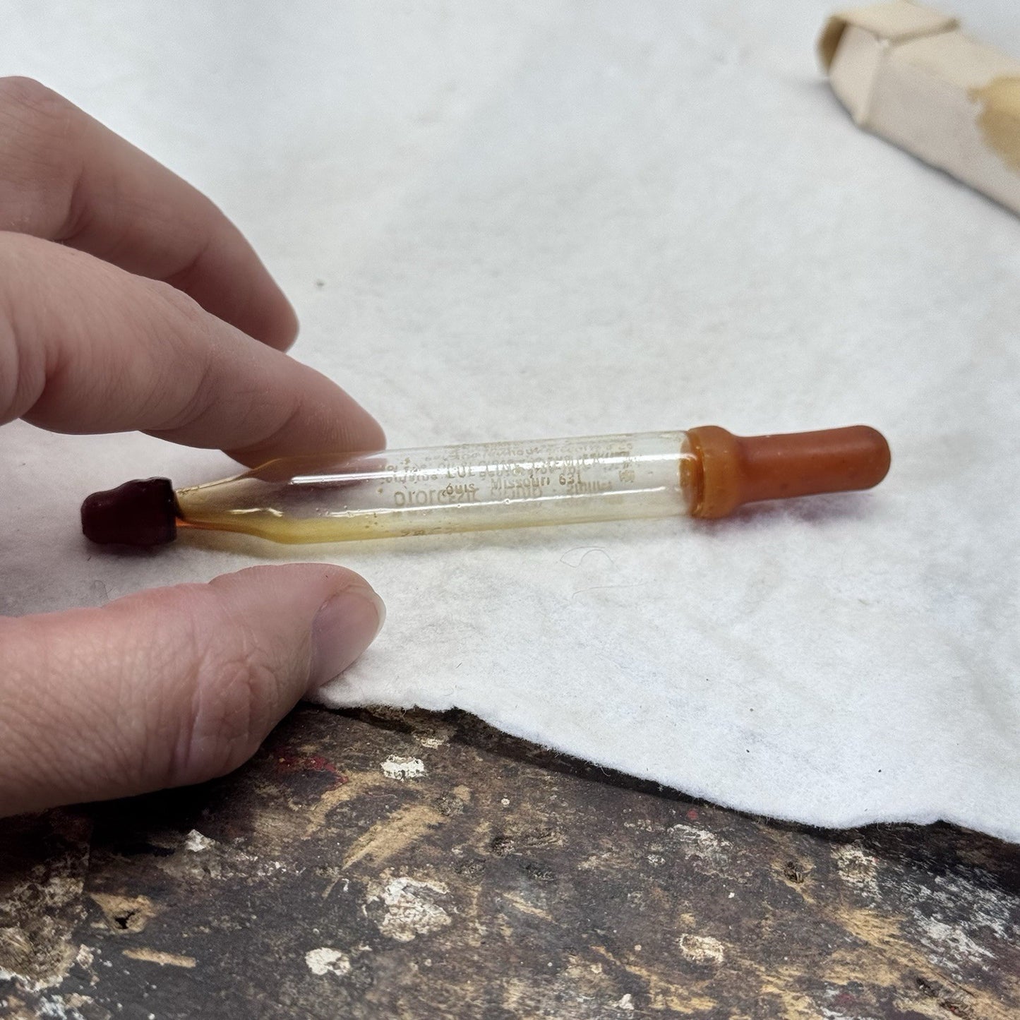 Small Liquid Glass Dropper Vintage