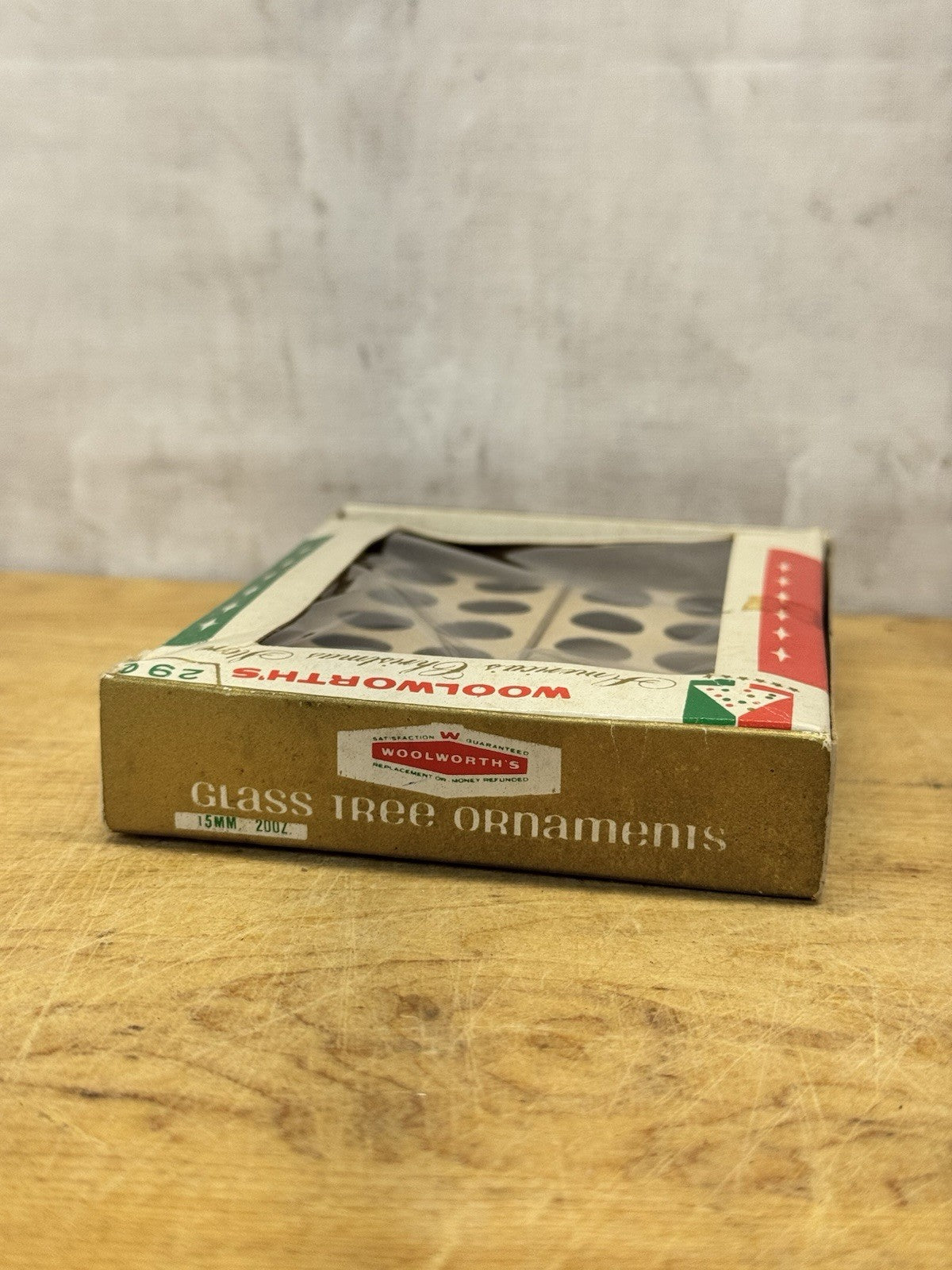 Woolworths Glass Tree Ornament Box Empty #1067