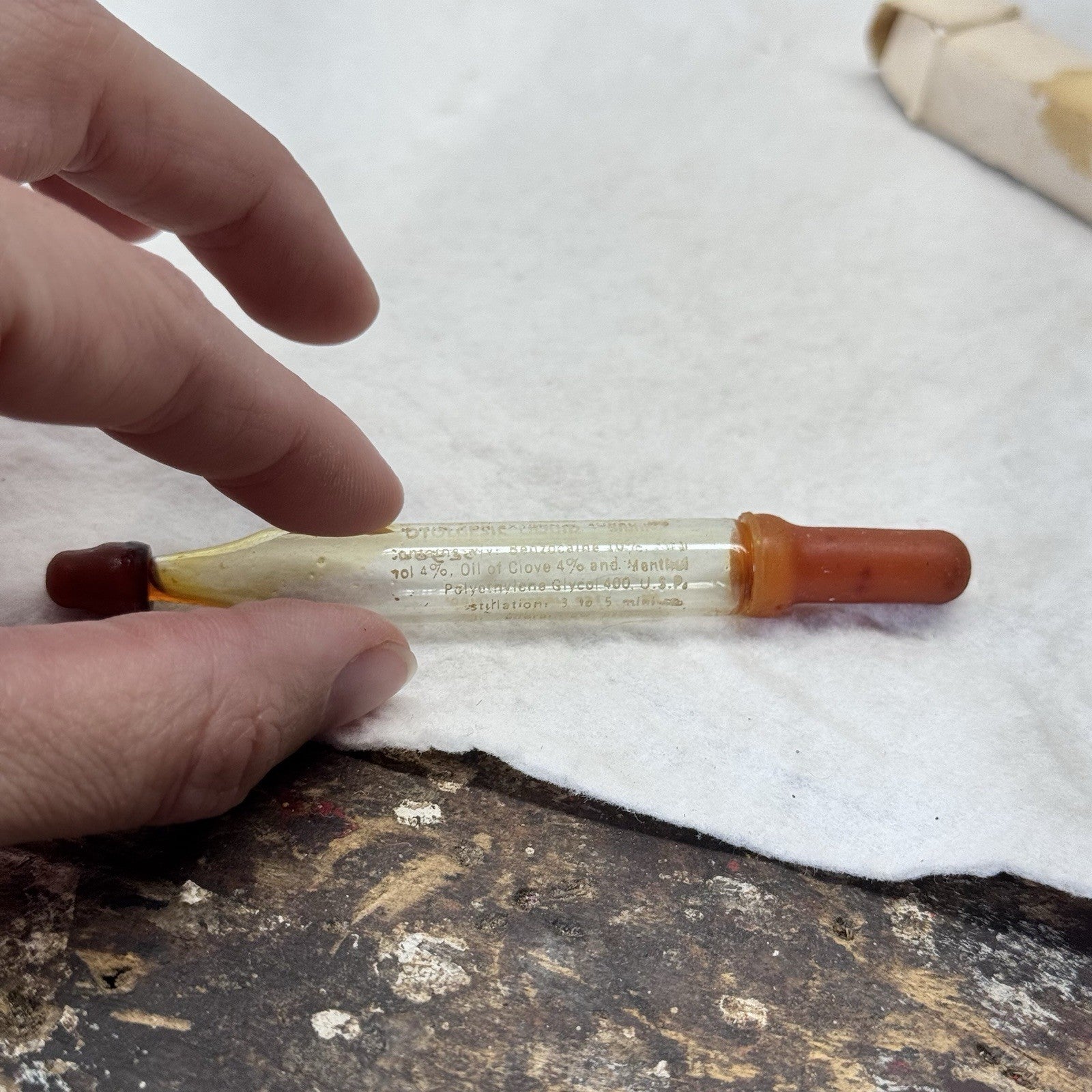 Small Liquid Glass Dropper Vintage