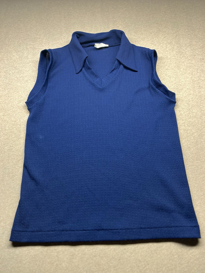 1970-80s Women’s Sleeveless Blue Knit Top