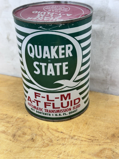 Quaker State Automatic Transmission Fluid Can Antique EMPTY #1315