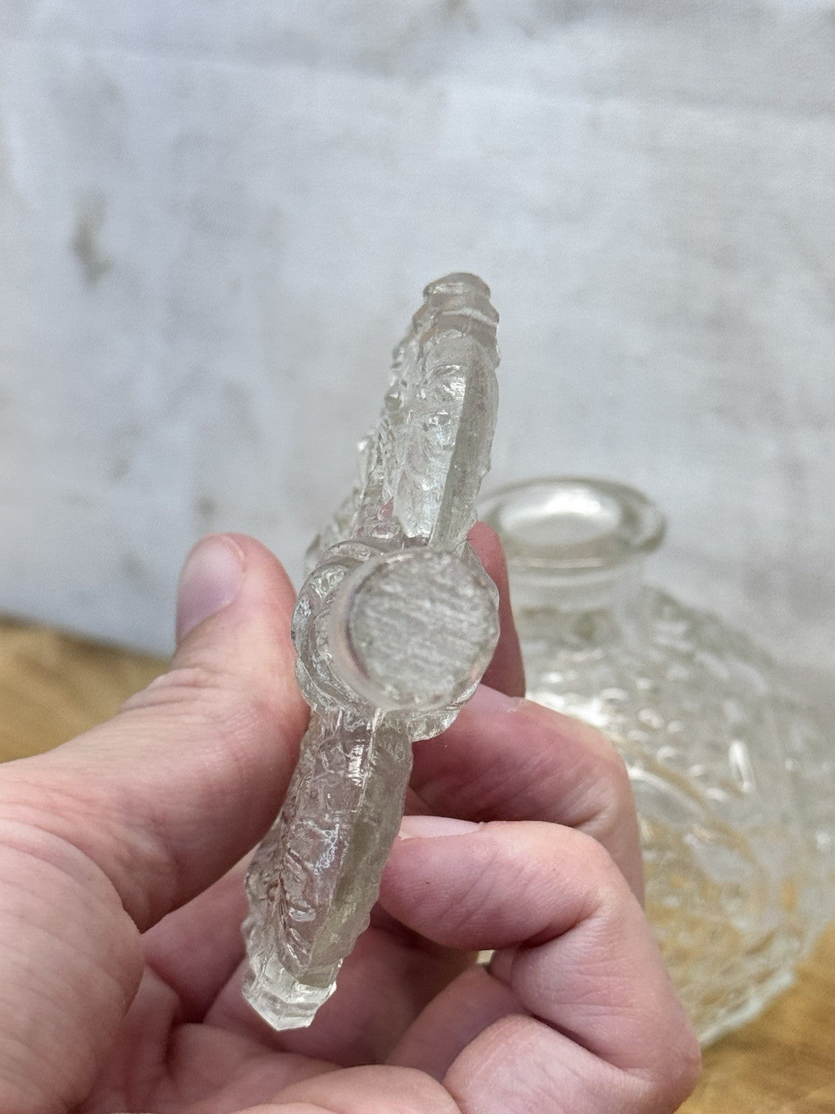 Crystal Clear Perfume Bottle Vtg #1460