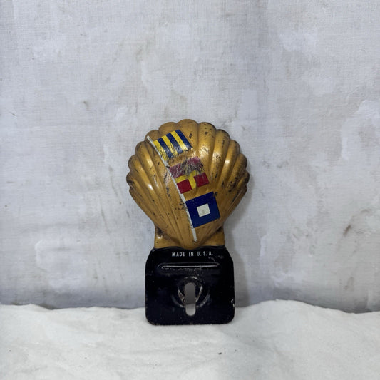 Vintage Shell Oil License Plate Topper