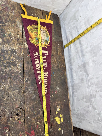 Vintage Souvenir Pennant Mt Horeb Wisconsin #1344