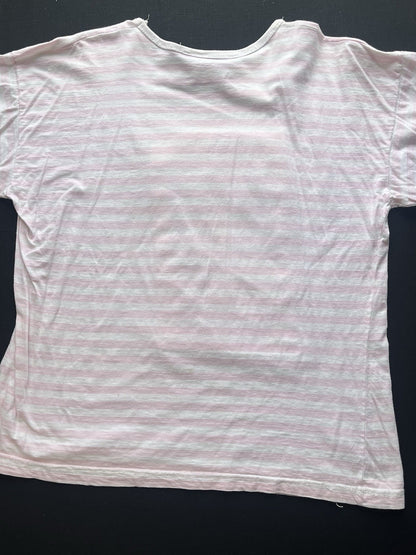 1980s Pink Striped Premtemps Tshirt