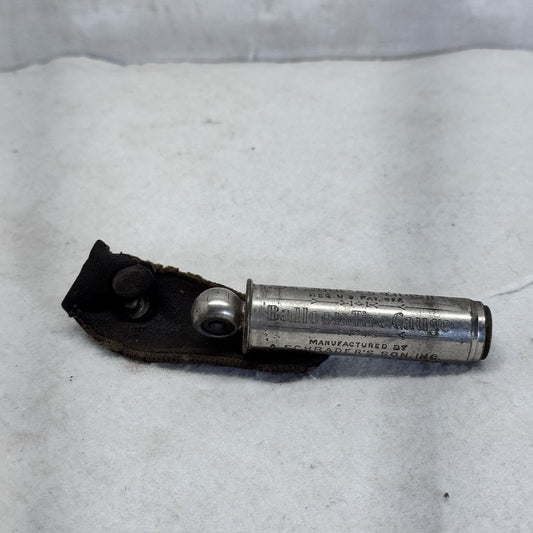 Schrader Balloon Tire Gauge With Case Vintage 