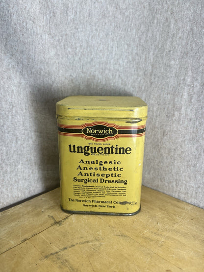 Ungentine Anesthetic Vintage Empty Tin