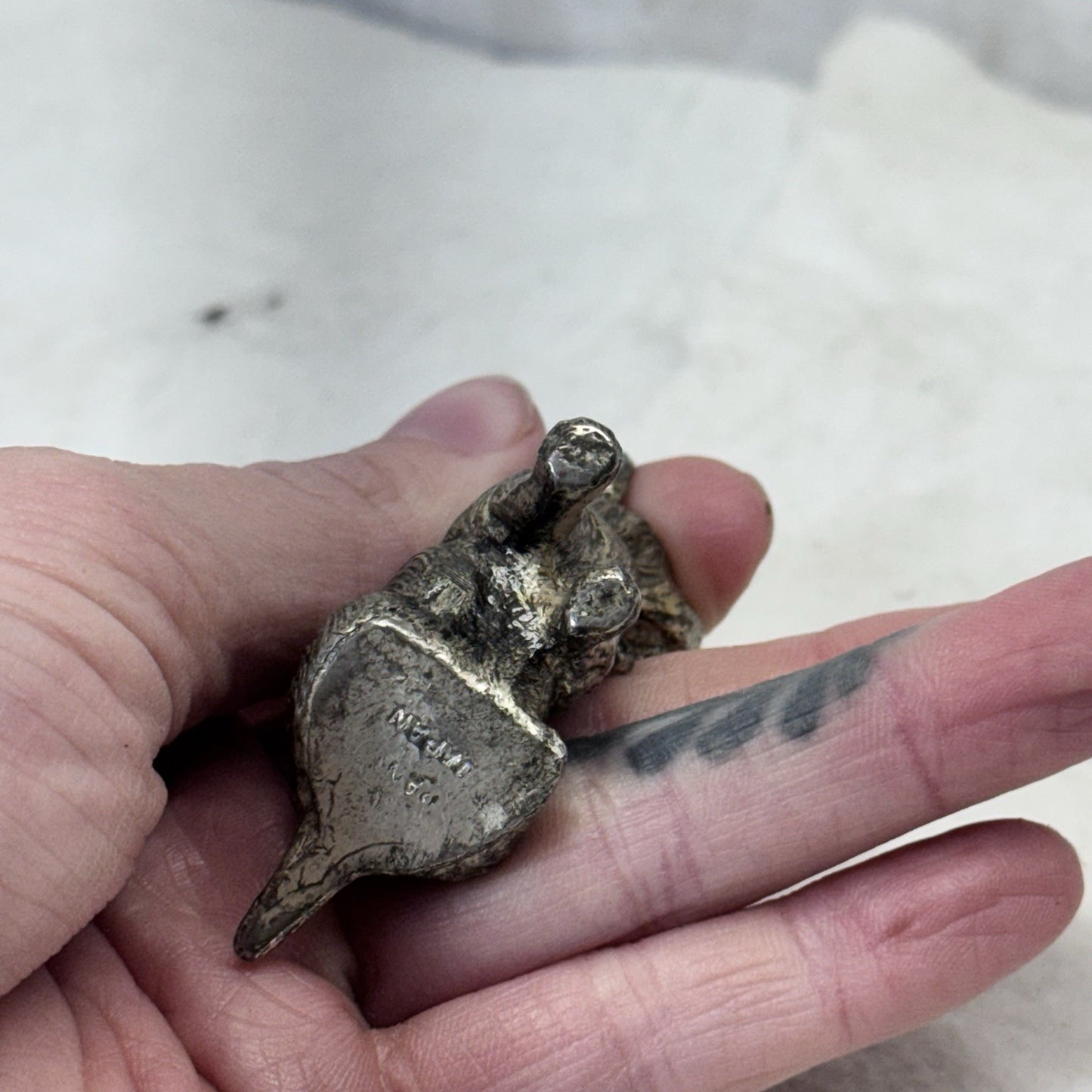 Scottish Terrier Metal Figurine Vintage Japan