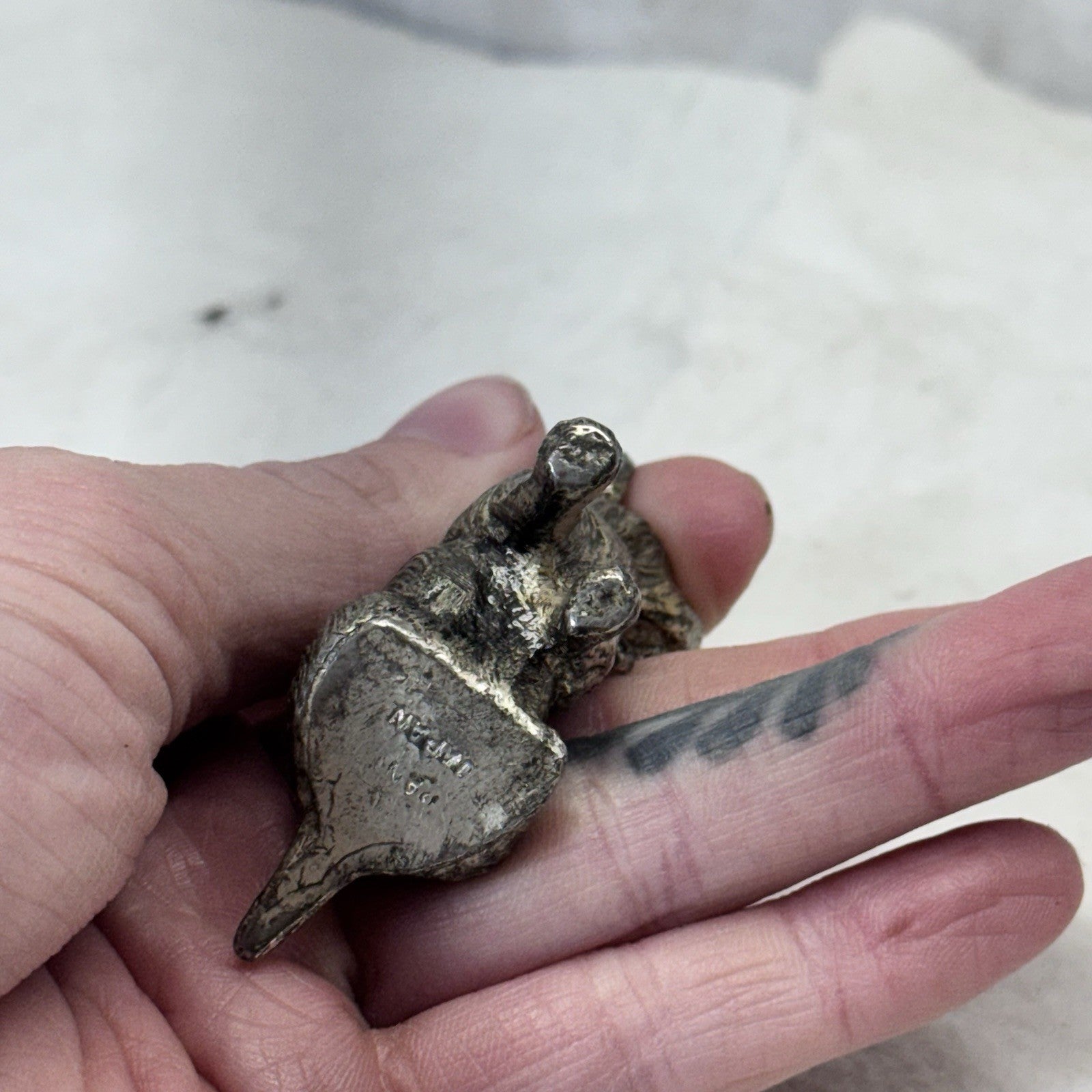 Scottish Terrier Metal Figurine Vintage Japan