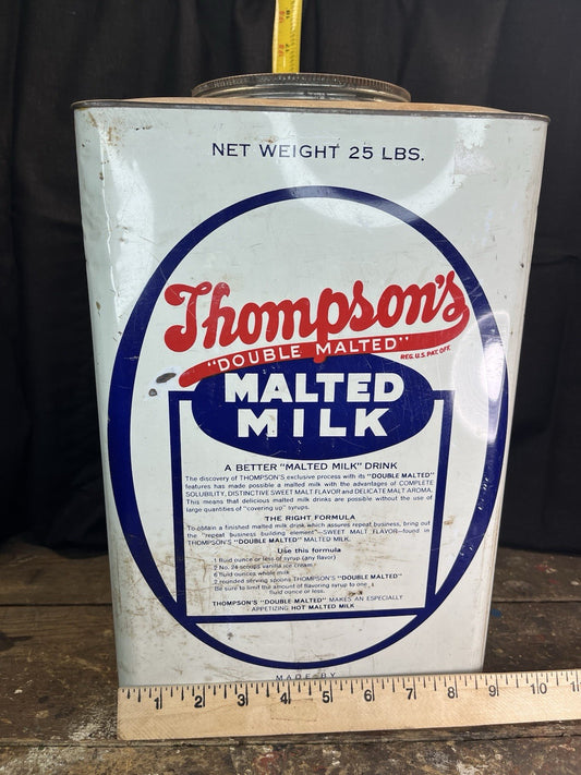 Vintage Home Decor Thompsons Malted Milk #25 Tin