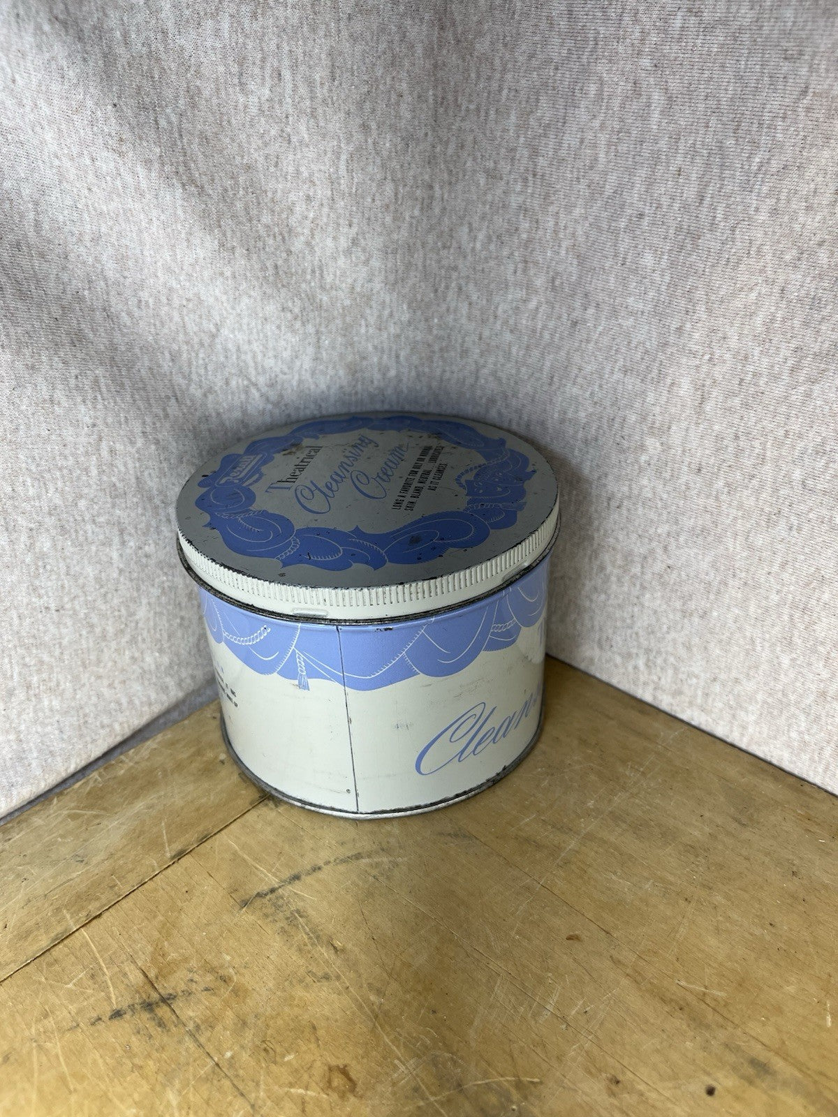 Vintage Theatrical Empty Cream Tin