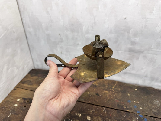 German Antique Ship Candle Holder #1010