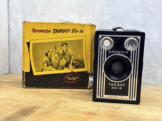 Brownie Target Six-16 Camera With Box Vintage #1176