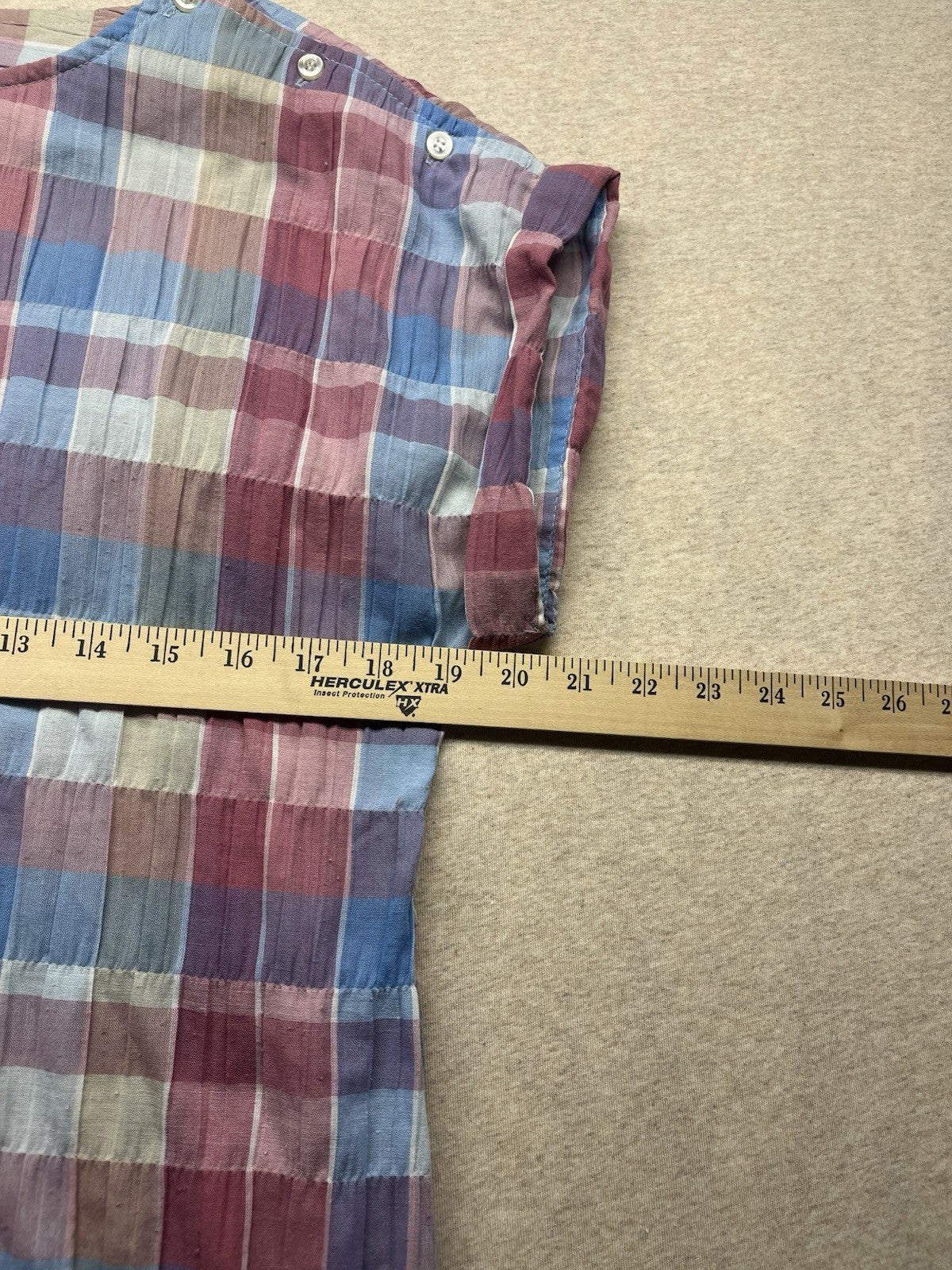 1980s Women’s Pink And Blue Cotton Sleeveless Top