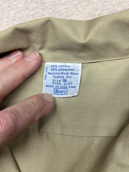 1970s Women’s Tan Cotton L Sleeve Shirt