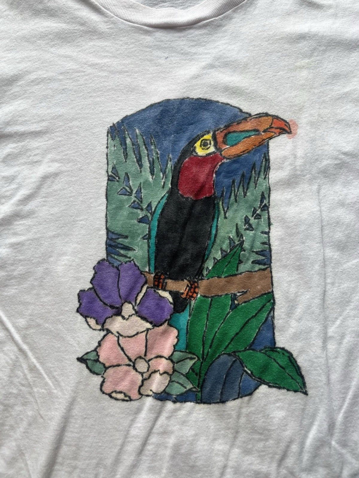 1980s, 1990s Fruit Of The Loom Toucan Tshirt