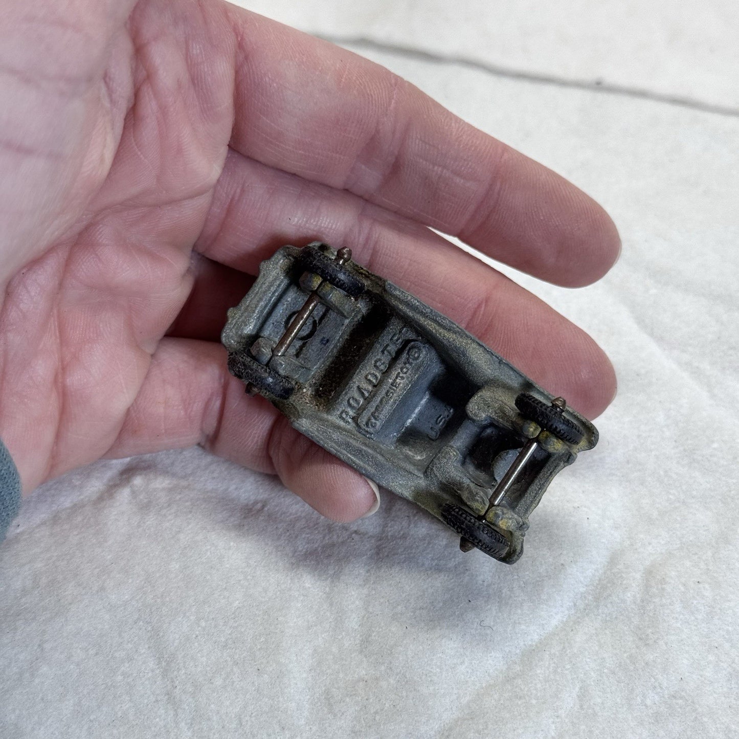 Vintage Tootsie Toy Roadster Yellow Car