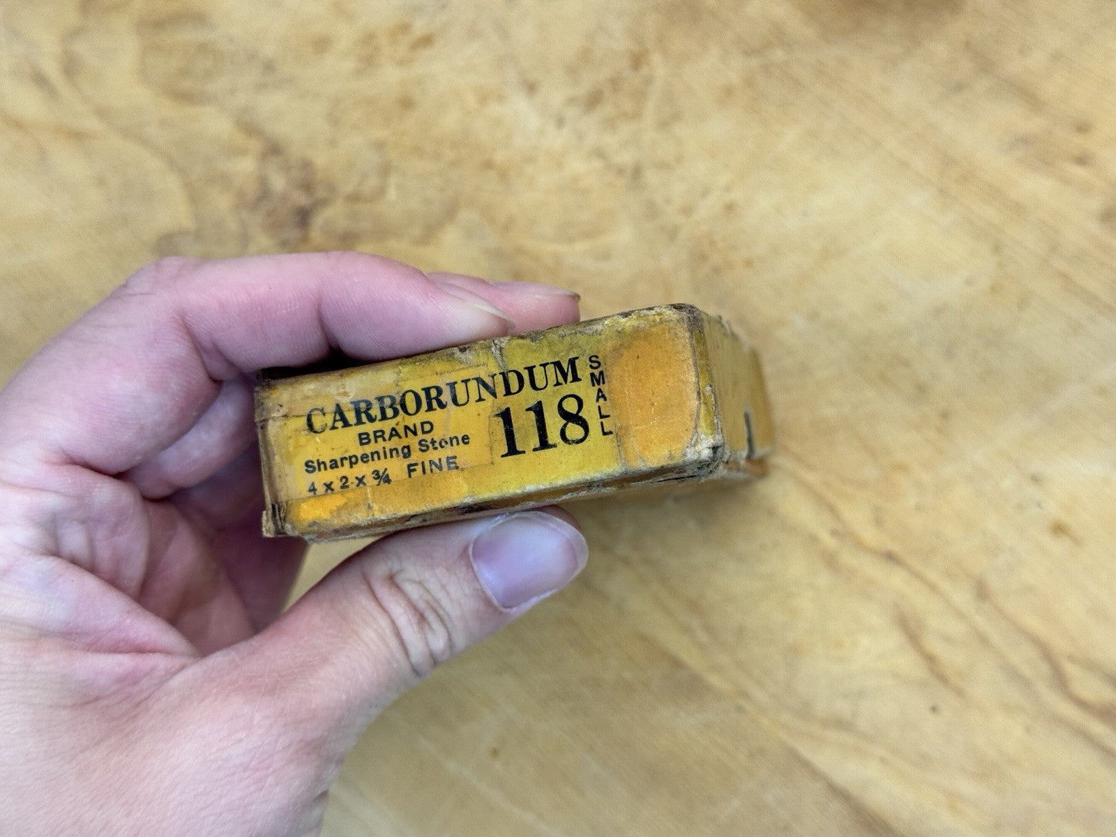 Sharpening Stone With Box Antique #1421