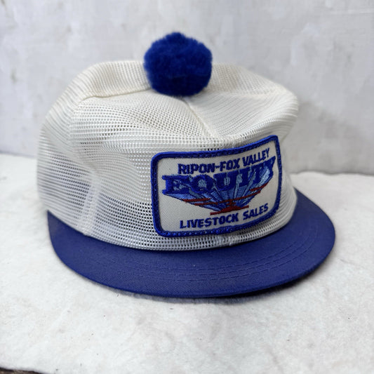 Ripon Fox Valley Equity Livestock Sales Ladies SnapBack Pompom Vintage Hat