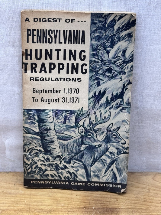 Pennsylvania Hunting Trapping Regulations Digest 1970-1971 #1243