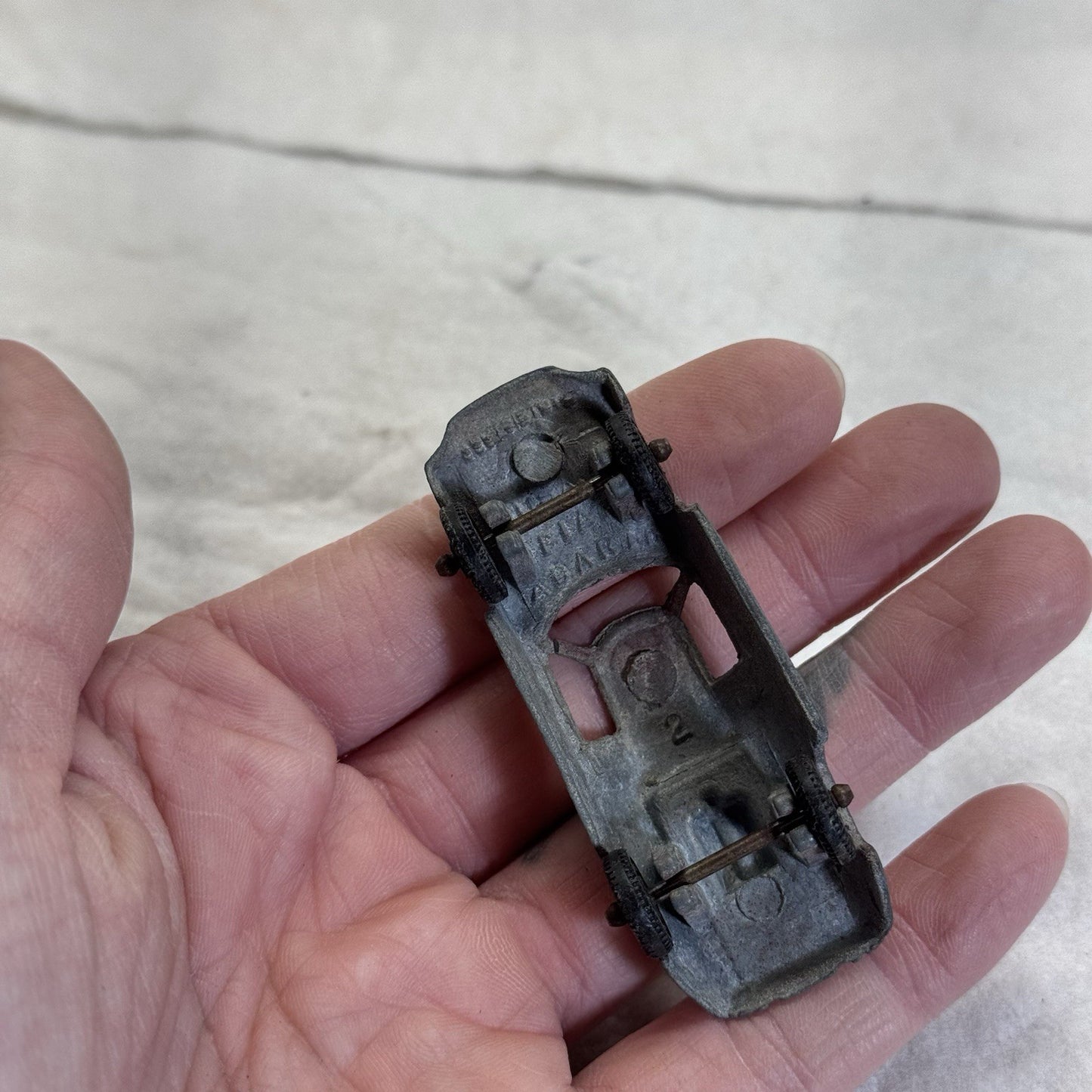 Vintage Tootsie Toy Diecast Red Fiat Abarth 