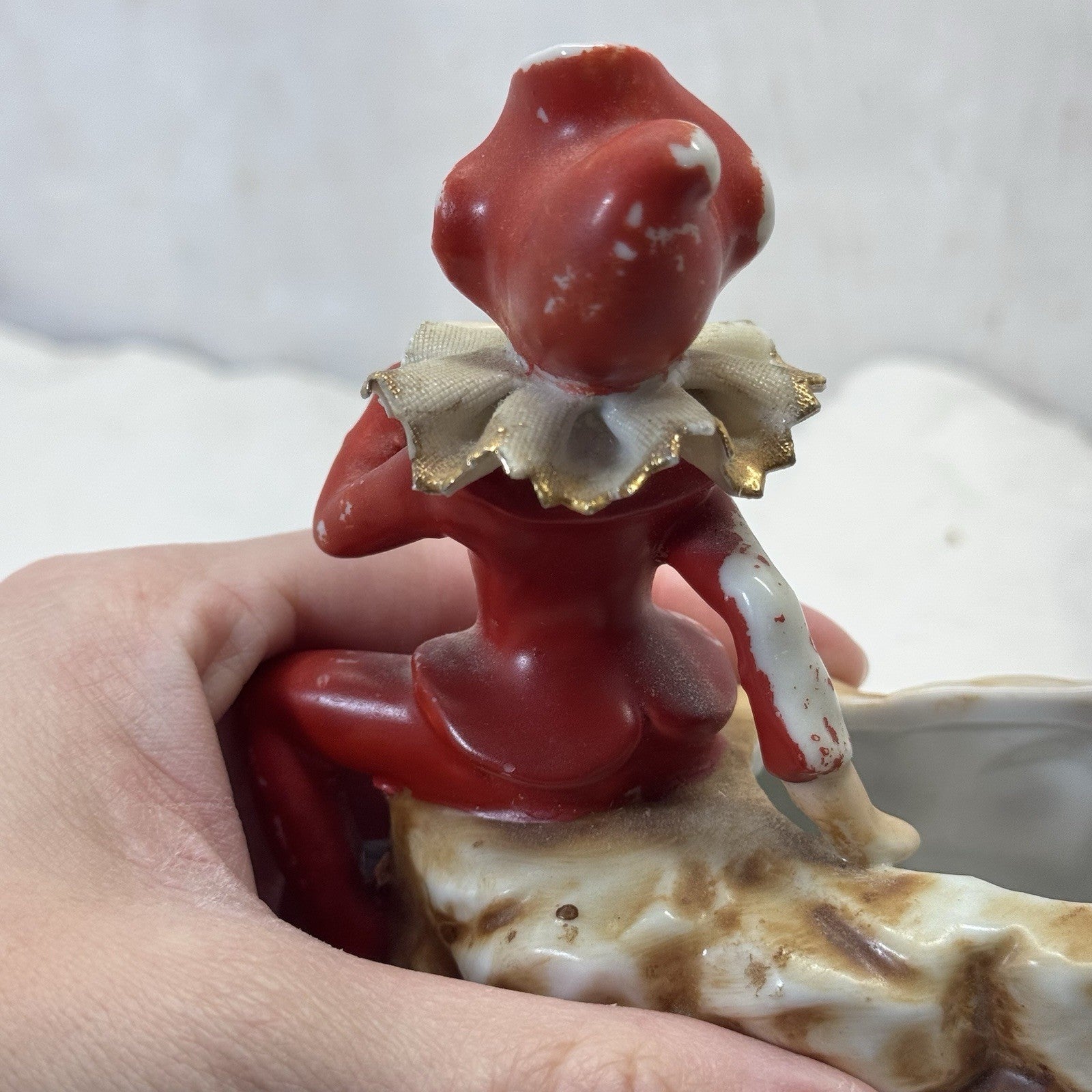 Vintage Ceramic Pixie Elf Planter Japan