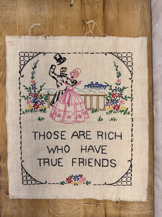 antique cross stitch Sampler #1169