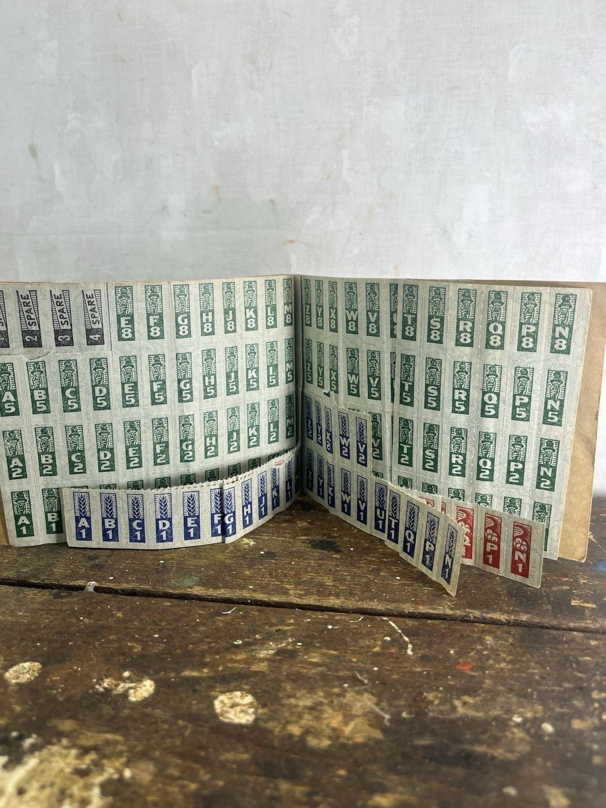 WW2 1940s Vintage War Ration Book 4 With Partial Stamps