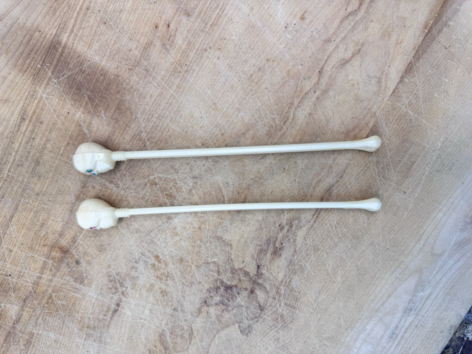 Vintage Skull 1950s Swizzle Stir Sticks #1472