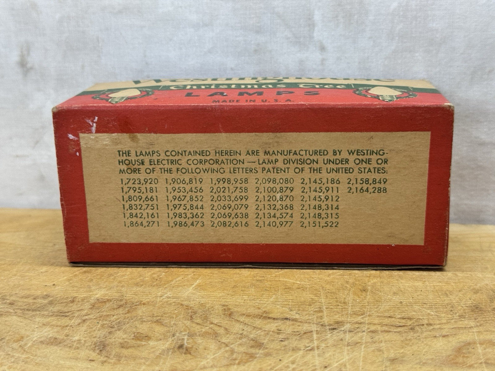 Westinghouse Christmas Tree Lamps Vtg #1307