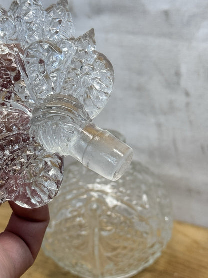 Crystal Clear Perfume Bottle Vtg #1460
