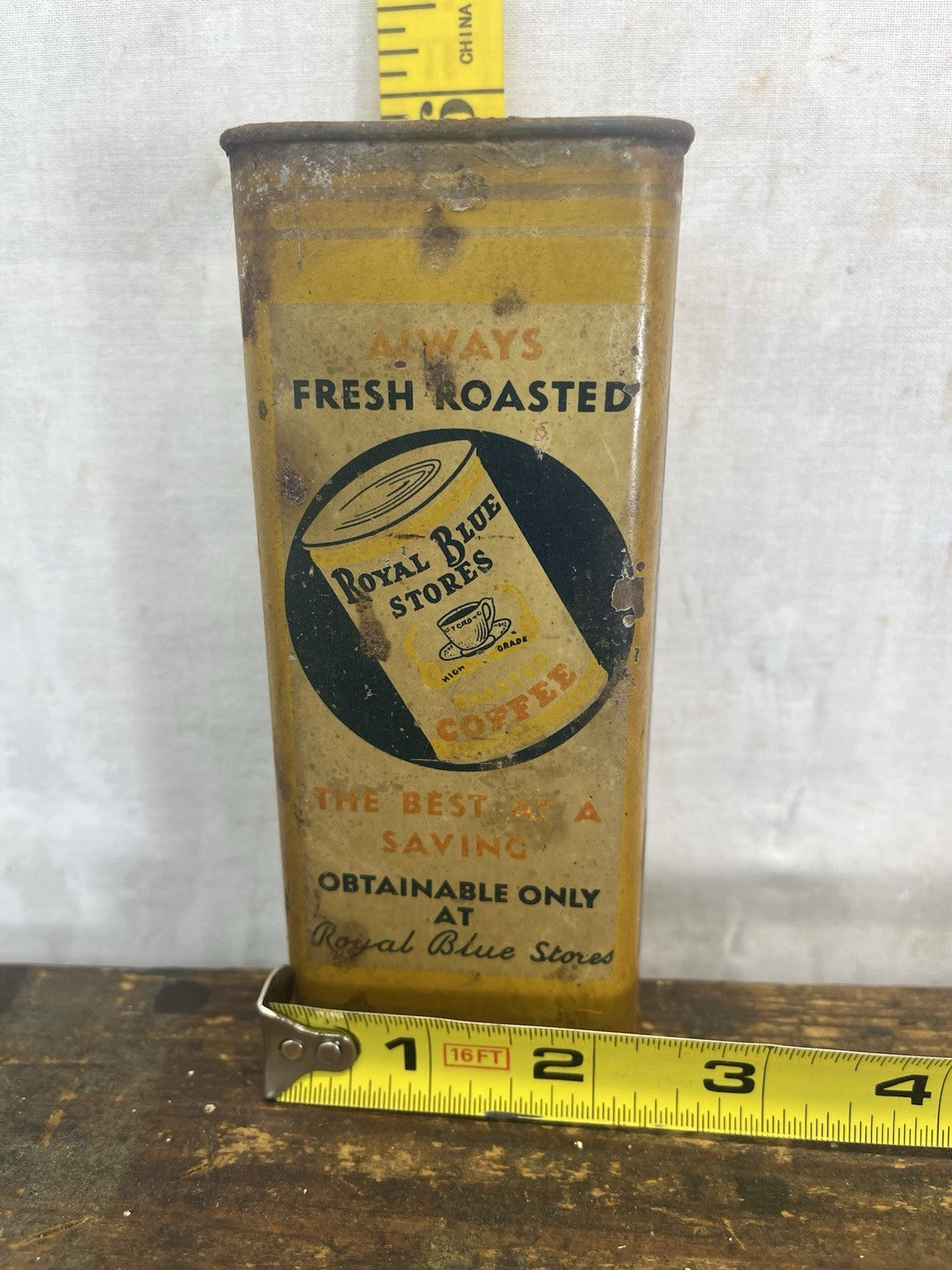 Royal Blue Stores Allspice Tin Vintage 