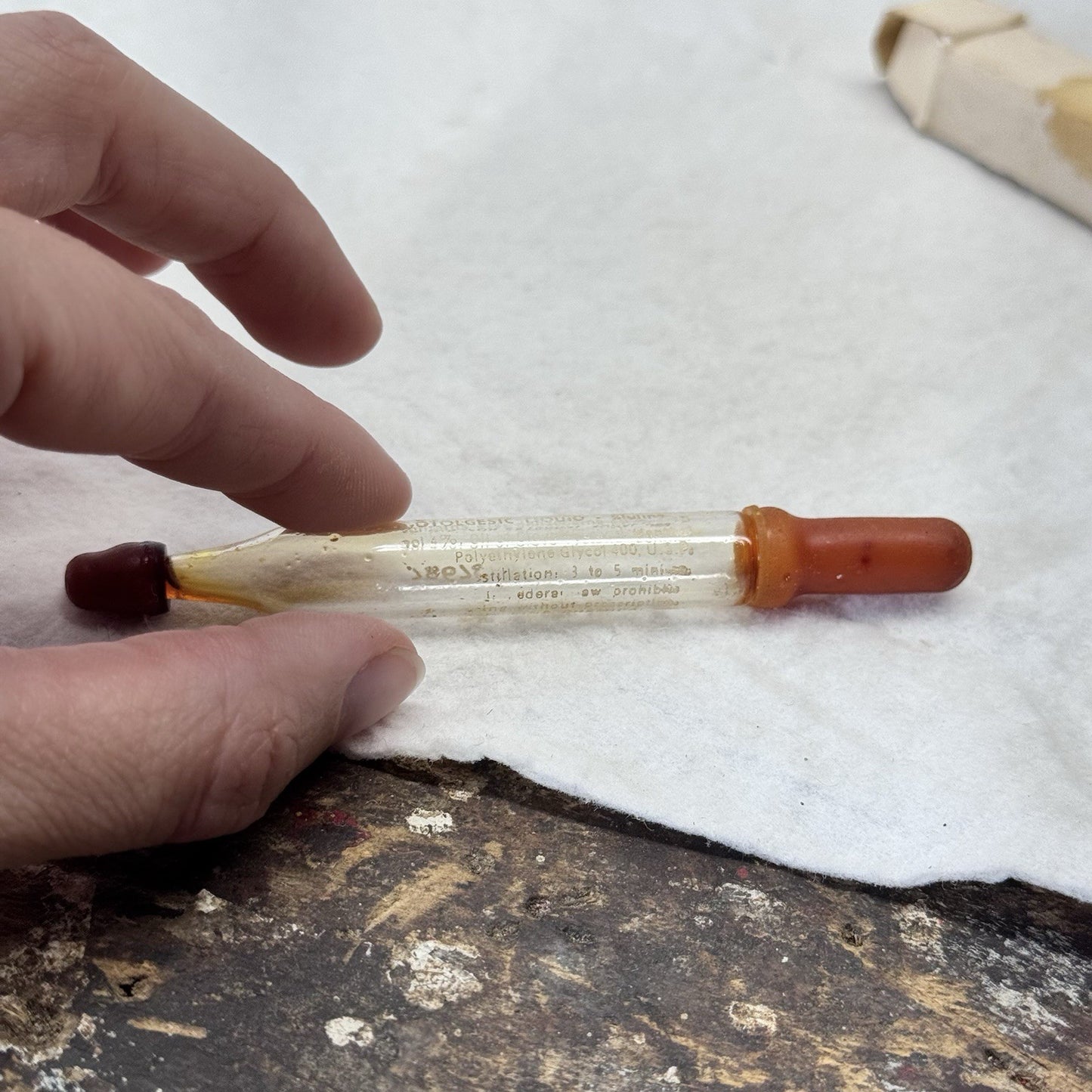 Small Liquid Glass Dropper Vintage
