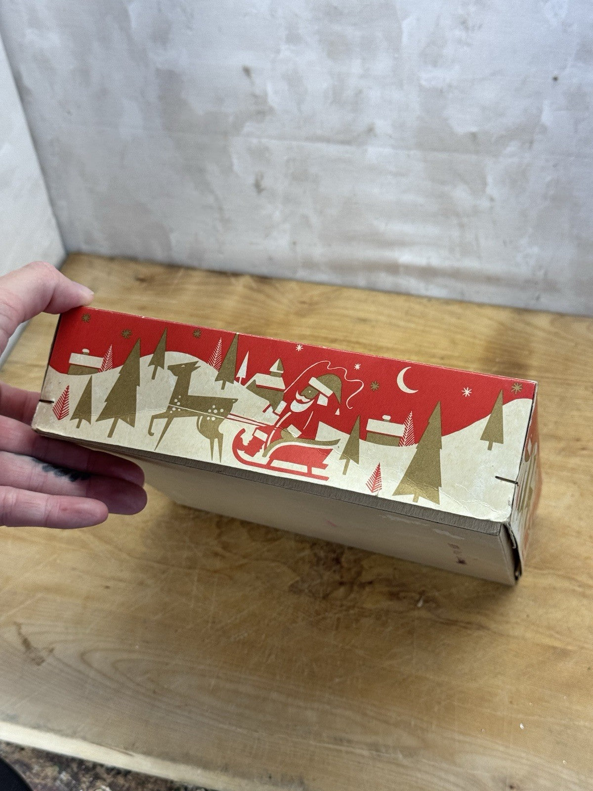 Old World West Germany Christmas Ornament Box Empty  #1383