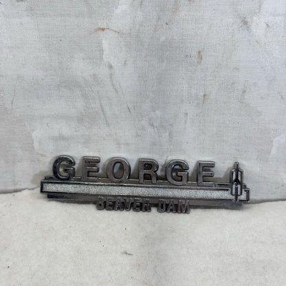 George Vehicle Emblem Beaver Dam Wisconsin Vintage 