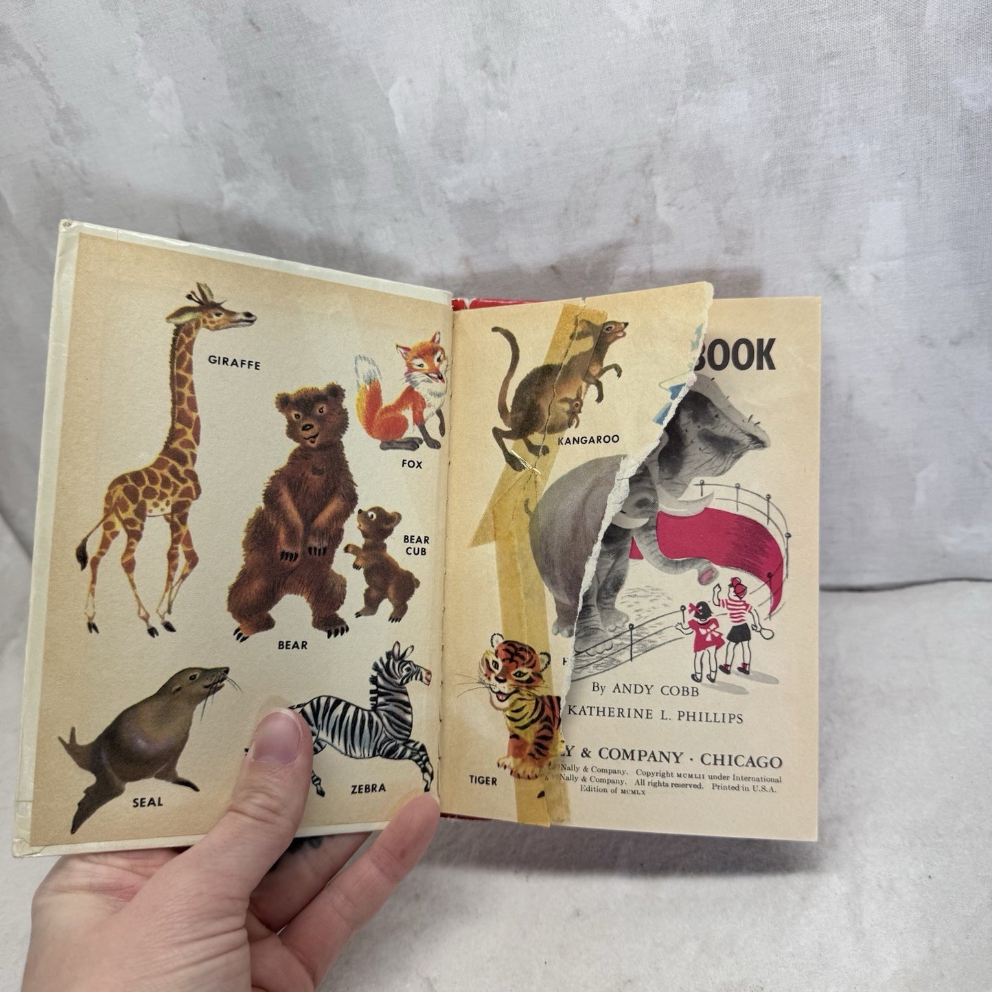 My First Zoo Book A Rand McNally Junior Elf Book Vintage Children’s Book