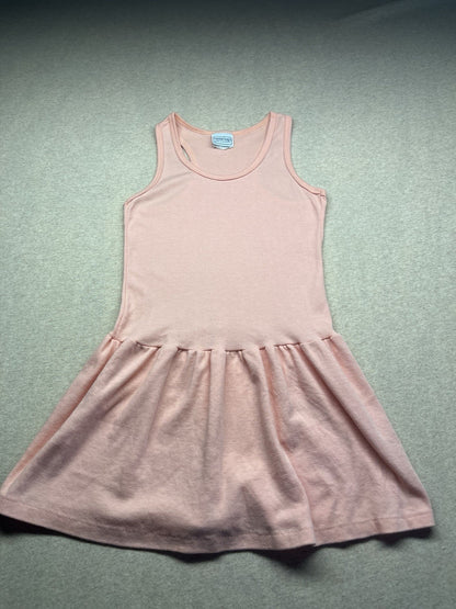 1970s Youth Size 14 Peach Knit Sundress