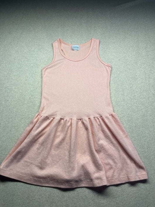 1970s Youth Size 14 Peach Knit Sundress