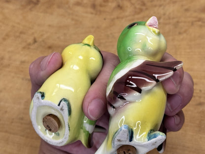 vintage bird salt and pepper shakers japan #1277