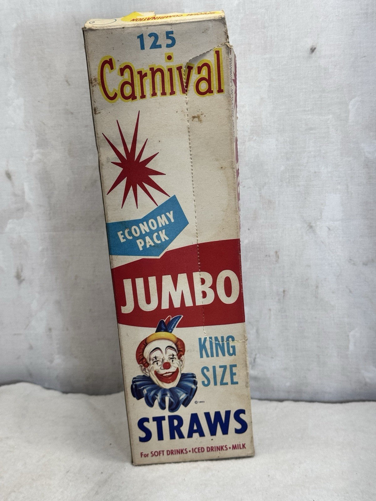 Carnival Jumbo Straws Vintage Box With Straws
