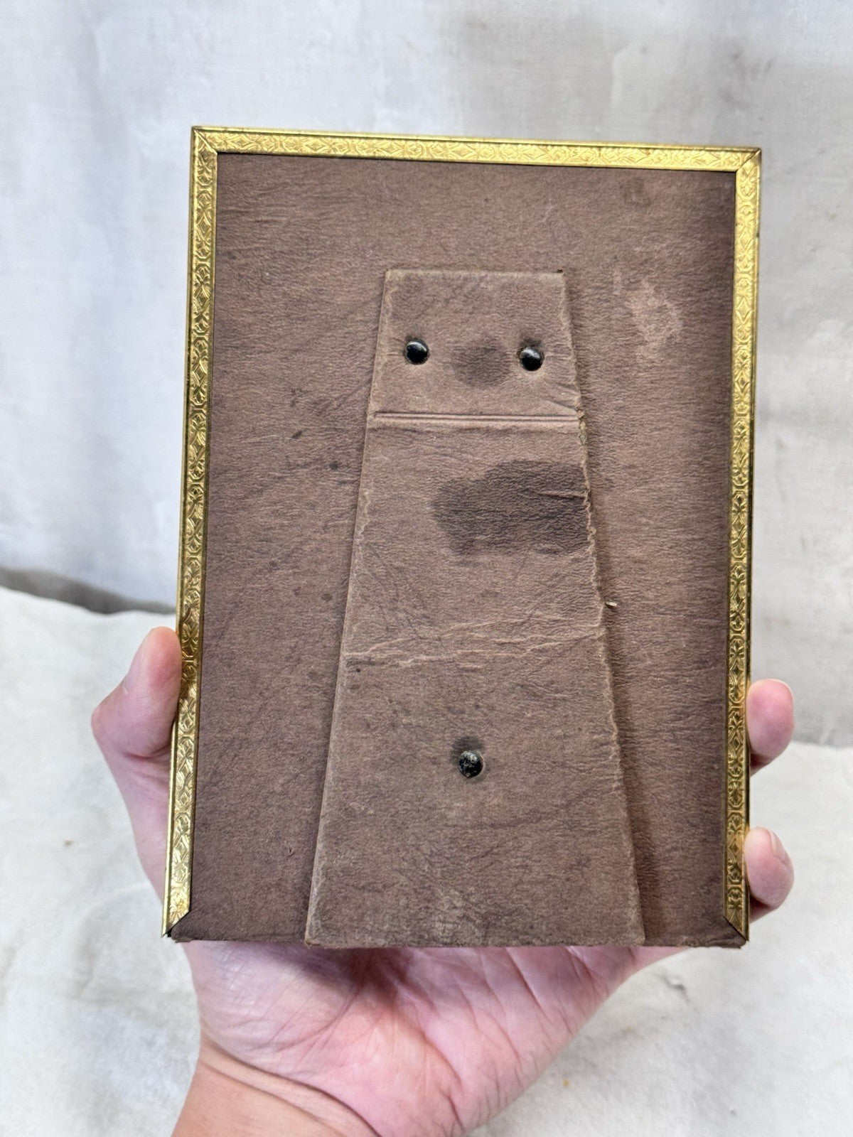 Vintage Black & White Photograph With Picture Frame 