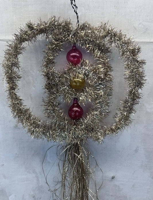 Victorian Christmas Ornament Fringe Gold Antique  #1306