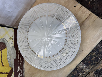 Ivory White Cake Plate Vtg W/box #S-1511